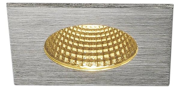LA 114436 PATTA-I zápustná česaný hliník hranatá 230V/500mA LED 9W 38° 3000K - BIG WHITE (SLV)