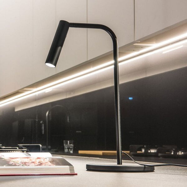 Stolní lampa SLV, Karpo, stmívatelné, Černá, Pracovna, Kov, Moderní