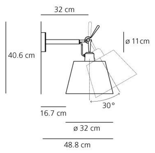 Nástěnná Svítidla Artemide, stmívatelné, Béžová, Obývací pokoj, Hliník