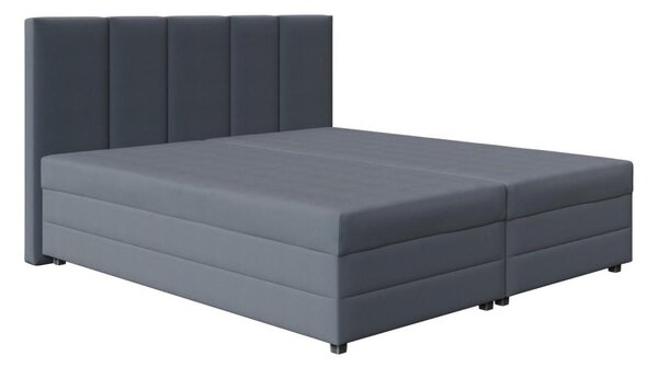 Čalouněná postel s pružinovou matrací a úložným prostorem ISABEL 180x200 šedá