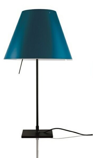 Stolní lampa Luceplan, Modrá, Obývací pokoj, Hliník
