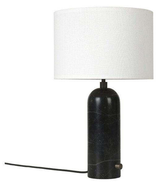 Stolní lampa GUBI, stmívatelné, Černá, Obývací pokoj, Mramor