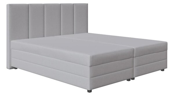 Čalouněná postel s pružinovou matrací a úlož. prostorem ISABEL 180x200 sv. šedá