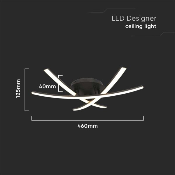 LED Stropní svítidlo LED/20W/230V 3000K černá