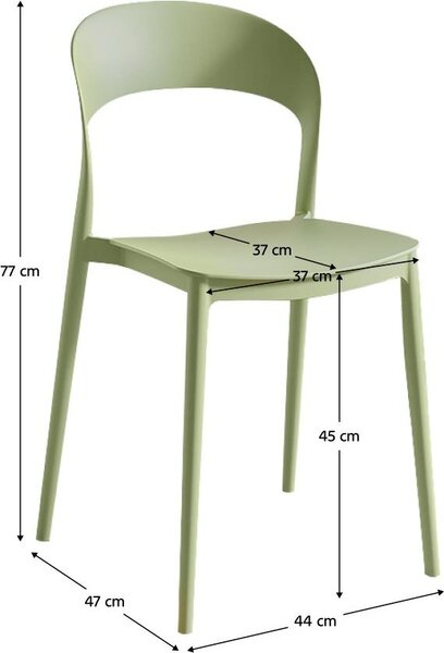 Kondela Stohovatelná židle Radana New - zelená