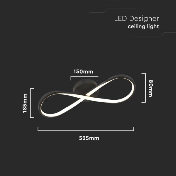 LED Stropní svítidlo LED/24W/230V 3000K černá