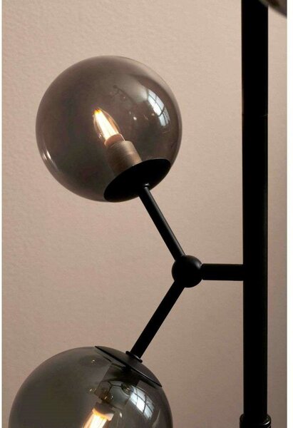 Stojací Lampa Halo Design, Šedá, Obývací pokoj, Kov