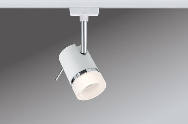 P 95363 URail spot Pipe bílá/chrom max. 10W GU10 - PAULMANN