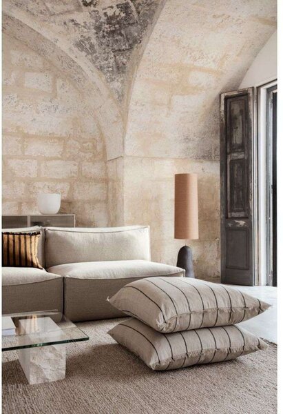 Stojací Lampa ferm LIVING, Bílá, Obývací pokoj, Tkanina / Textil