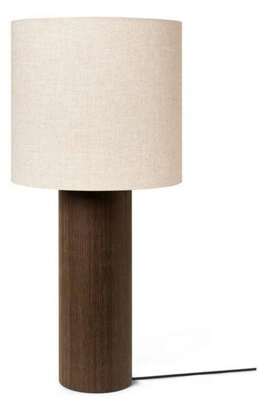 Stojací Lampa ferm LIVING, Béžová, Obývací pokoj, Dřevo, Vintage