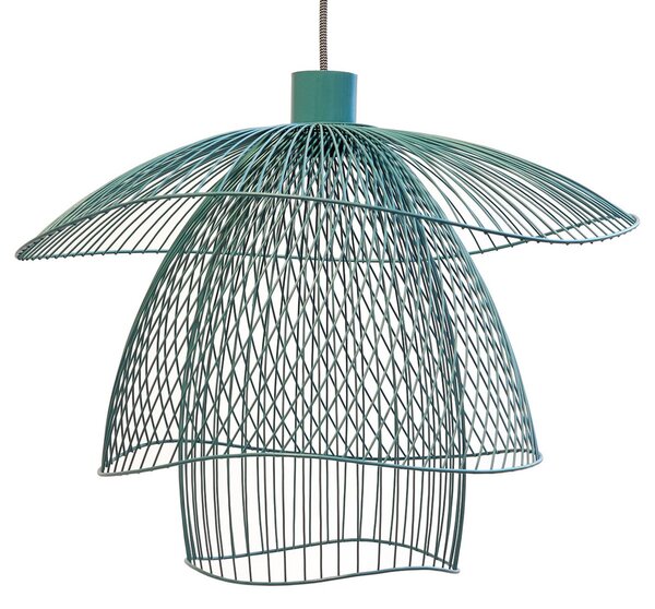 Závěsná svítidlo Forestier, Papillon S, stmívatelné, Modrá, Obývací pokoj, Kov, Design