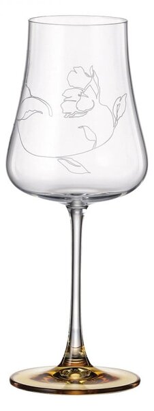 BOHEMIA IDUNA AMBER SKLENICE NA VÍNO 500ML SADA 6KS
