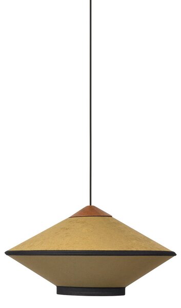 Závěsná svítidlo Forestier, Cymbal S, stmívatelné, Bronzová / starobylá mosaz, Obývací pokoj, Tkanina / Textil, Design
