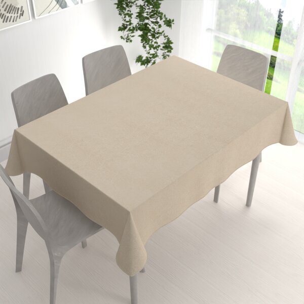 Biante Obdélníkový ubrus/imitace broušené kůže Alcantara ALC-007 Krémově béžový 50x100 cm