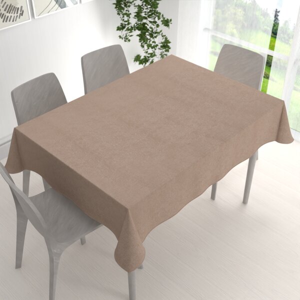 Biante Obdélníkový ubrus/imitace broušené kůže Alcantara ALC-006 Béžový 50x100 cm