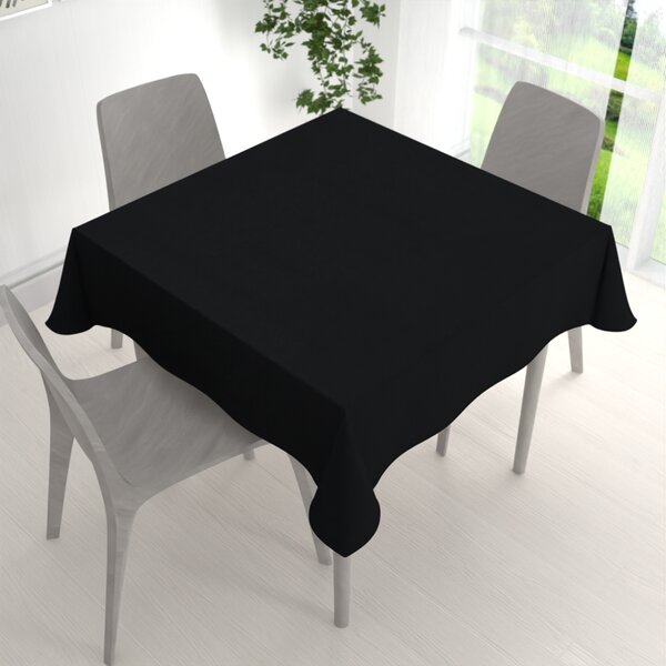 Biante Čtvercový ubrus/imitace broušené kůže Alcantara ALC-012 Černý 60x60 cm
