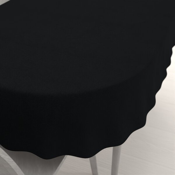 Biante Oválný ubrus/imitace broušené kůže Alcantara ALC-012 Černý 50x100 cm