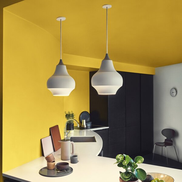 Závěsná svítidlo Louis Poulsen, Cirque, stmívatelné, Šedá, Obývací pokoj, Kov, Design