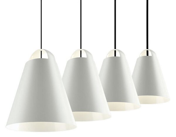 Závěsná svítidlo Louis Poulsen, Above, stmívatelné, Bílá, Obývací pokoj, Kov, Design