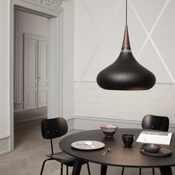 Závěsná svítidlo FRITZ HANSEN, Orient P3, stmívatelné, Černá, Obývací pokoj, Kov, Design