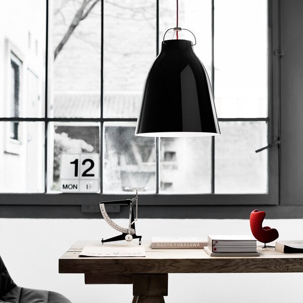 Závěsná svítidlo FRITZ HANSEN, Caravaggio P3, stmívatelné, Černá, Obývací pokoj, Kov, Design