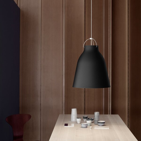 Závěsná svítidlo FRITZ HANSEN, Caravaggio P3, stmívatelné, Černá, Obývací pokoj, Kov, Design