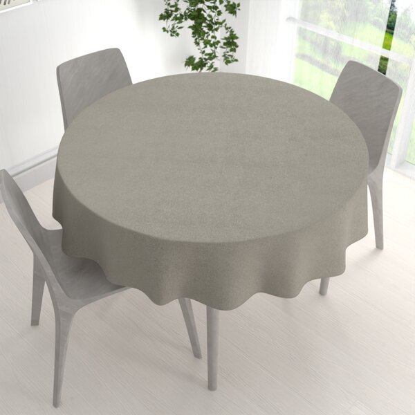 Biante Kulatý ubrus/imitace broušené kůže Alcantara ALC-014 Světle šedý Ø 110 cm
