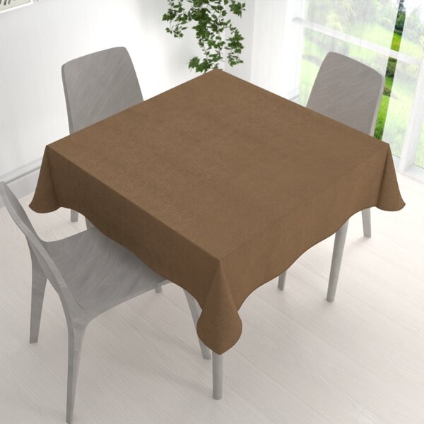 Biante Čtvercový ubrus/imitace broušené kůže Alcantara ALC-015 Světle hnědý 40x40 cm