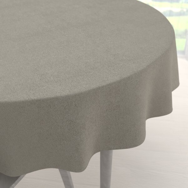 Biante Kulatý ubrus/imitace broušené kůže Alcantara ALC-014 Světle šedý Ø 110 cm