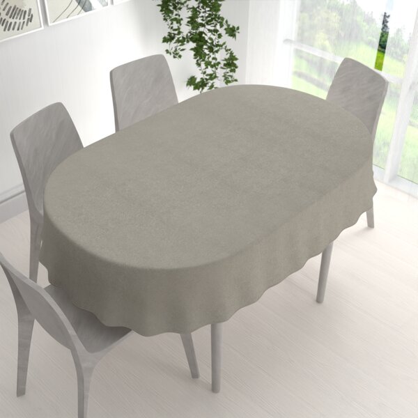 Biante Oválný ubrus/imitace broušené kůže Alcantara ALC-014 Světle šedý 50x100 cm