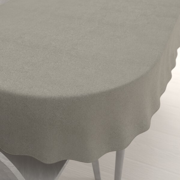 Biante Oválný ubrus/imitace broušené kůže Alcantara ALC-014 Světle šedý 50x100 cm
