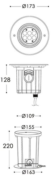 IMPR 730267 Zemní zápustné svítidlo Soft Flex 7 pojezdové - DEKOLIGHT