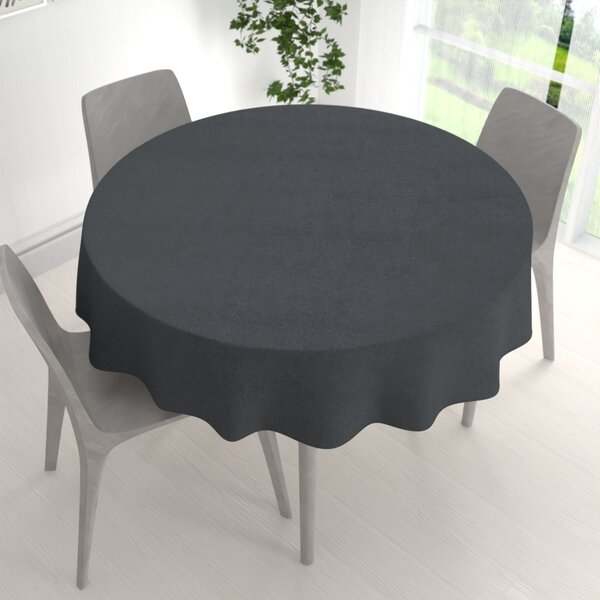 Biante Kulatý ubrus/imitace broušené kůže Alcantara ALC-016 Antracitově šedý Ø 100 cm