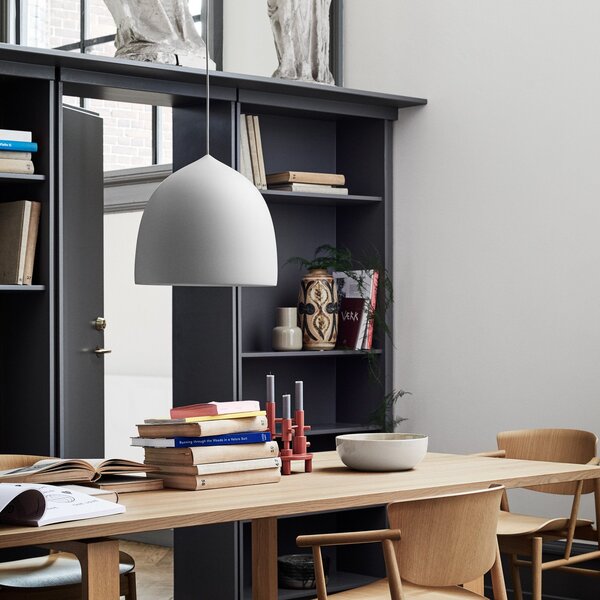 Závěsná svítidlo FRITZ HANSEN, Suspence P2, stmívatelné, Šedá, Obývací pokoj, Kov, Design