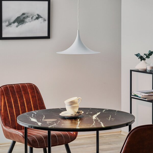 Závěsná svítidlo GUBI, Semi, stmívatelné, Bílá, Obývací pokoj, Kov, Design