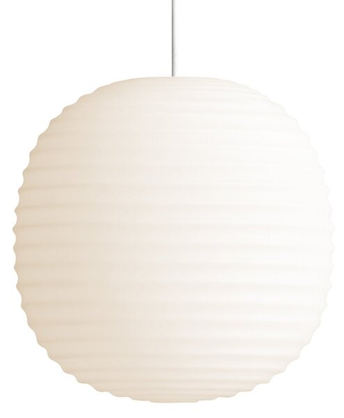 Závěsná svítidlo New Works, Lantern Small, stmívatelné, Bílá, Obývací pokoj, Sklo, Design