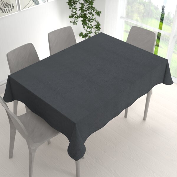 Biante Obdélníkový ubrus/imitace broušené kůže Alcantara ALC-016 Antracitově šedý 50x100 cm