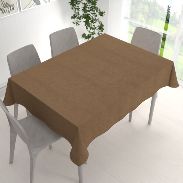 Biante Obdélníkový ubrus/imitace broušené kůže Alcantara ALC-015 Světle hnědý 50x100 cm