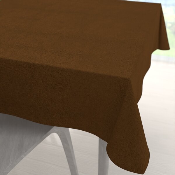 Biante Čtvercový ubrus/imitace broušené kůže Alcantara ALC-017 Hnědý rezavý 100x100 cm