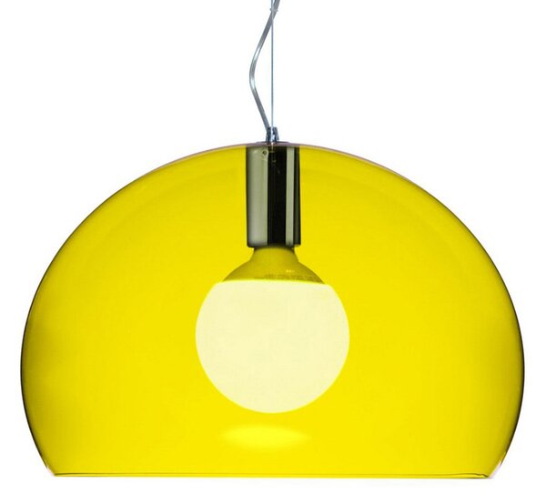 Závěsná svítidlo Kartell, Small FL/Y, Žlutá, Obývací pokoj, Plast, Design