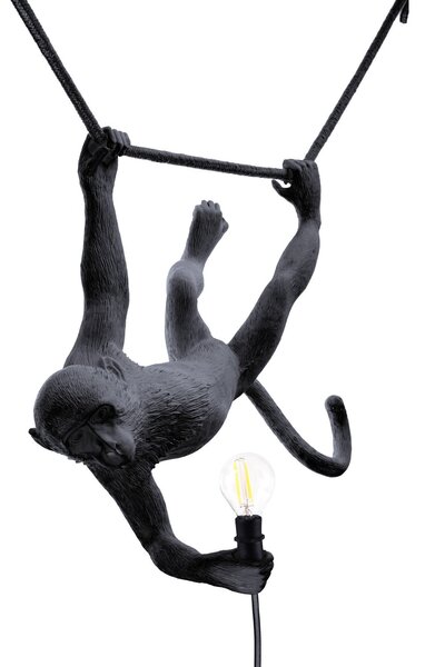 Venkovní svítidla SELETTI, Monkey Lamp, Černá, Plast, Design