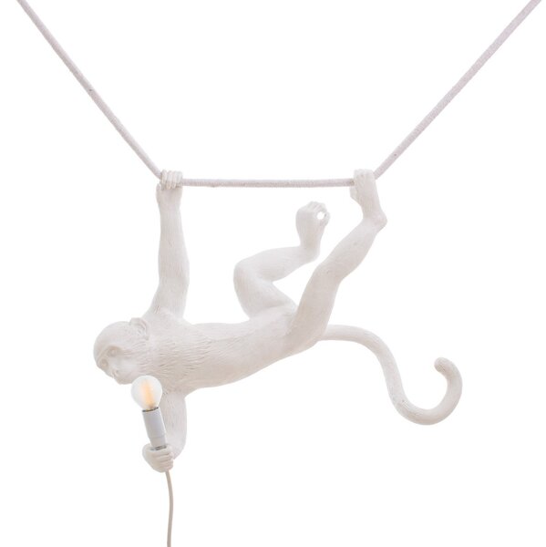 Stolní lampa SELETTI, Monkey Lamp, Bílá, Obývací pokoj, Plast, Design
