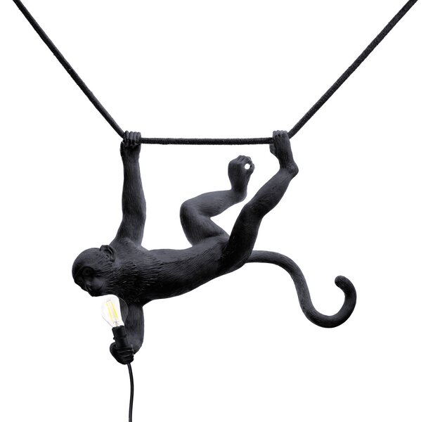 Venkovní svítidla SELETTI, Monkey Lamp, Černá, Plast, Design