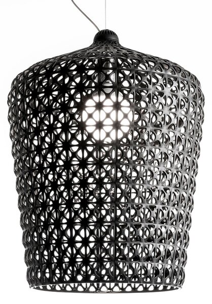 Závěsná svítidlo Kartell, Kabuki, Černá, Obývací pokoj, Plast, Design
