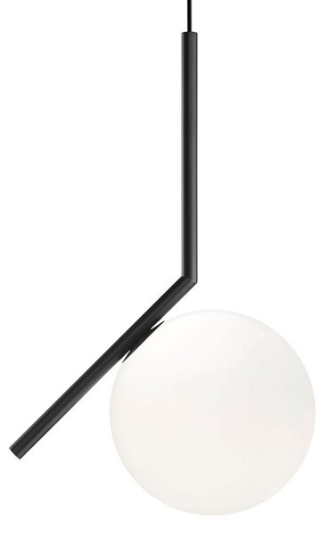 Závěsná svítidlo FLOS, IC S1, stmívatelné, Černá, Obývací pokoj, Sklo, Design