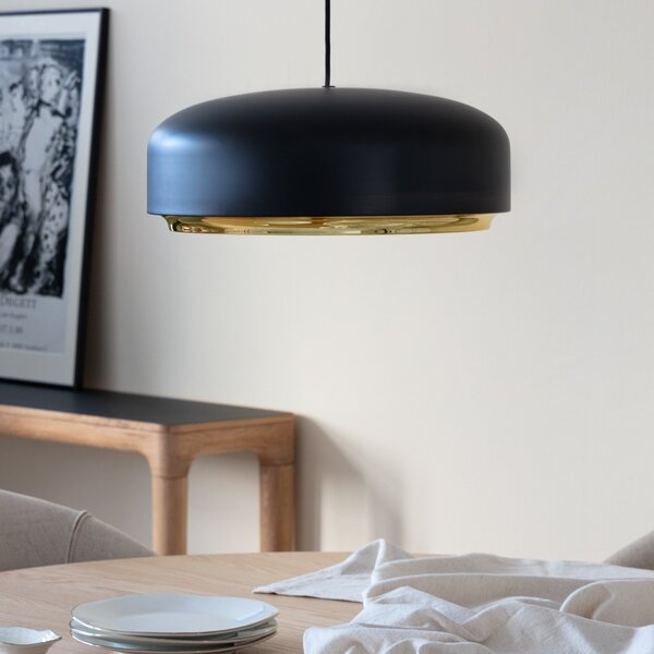 Závěsná svítidlo UMAGE, Hazel Medium, stmívatelné, Černá, Obývací pokoj, Kov, Design
