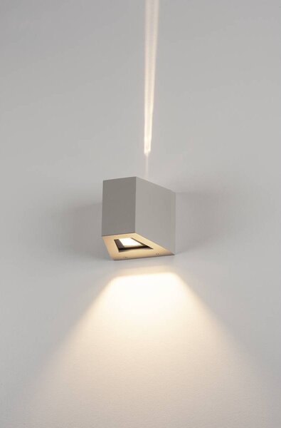 LA 229664 Nástěnné svítidlo OUT BEAM LED, Beam up/Flood down, stříbrošedé - BIG WHITE (SLV)