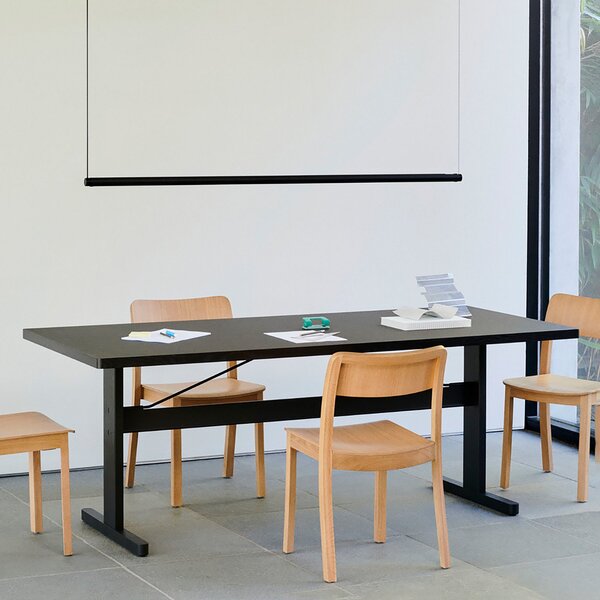 Závěsná svítidlo HAY, Factor Linear 1500, stmívatelné, Černá, Kuchyně, Kov, Design