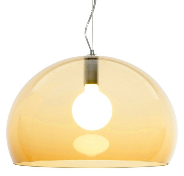 Závěsná svítidlo Kartell, FL/Y, stmívatelné, Žlutá, Obývací pokoj, Plast, Design