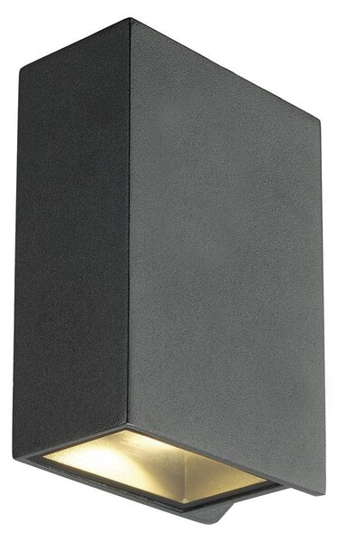 LA 232445 Nástěnné svítidlo QUAD XL 2, hranaté, antracit, LED, 2x3,2 W, 3000K, up-down - BIG WHITE (SLV)